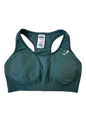 Gymshark Vital Seamless Bra 2.0 Dark Green Marl Medium